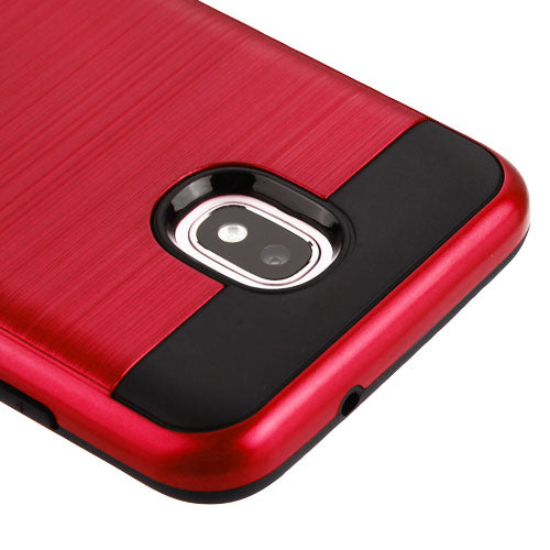Asmyna Brushed Hybrid Protector Cover for Samsung J337 (Galaxy J3 (2018))/Galaxy J3 V/J3 3rd Gen / Galaxy J3 Star - Red / Black - ASAMJ337HPCSAAS355WP-3.jpg