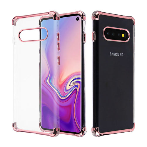 Asmyna Klarion Candy Skin Cover for Samsung Galaxy S10 - Electroplating Rose Gold / Transparent Clear - ASAMS10CASKCAACH003WP-1.jpg