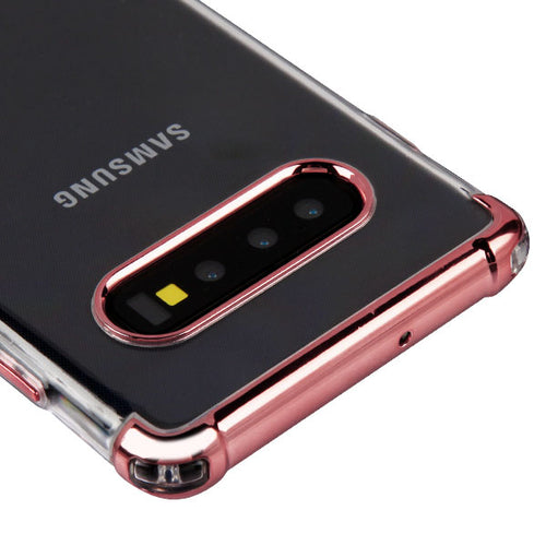 Asmyna Klarion Candy Skin Cover for Samsung Galaxy S10 - Electroplating Rose Gold / Transparent Clear - ASAMS10CASKCAACH003WP-2.jpg