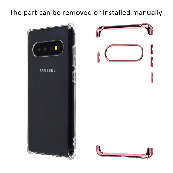 Asmyna Klarion Candy Skin Cover for Samsung Galaxy S10 - Electroplating Rose Gold / Transparent Clear - ASAMS10CASKCAACH003WP-5.jpg