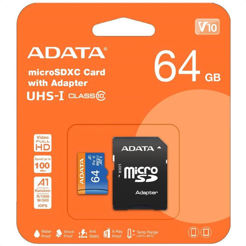 ADATA Micro SD Card (Class 10) 64G - Black