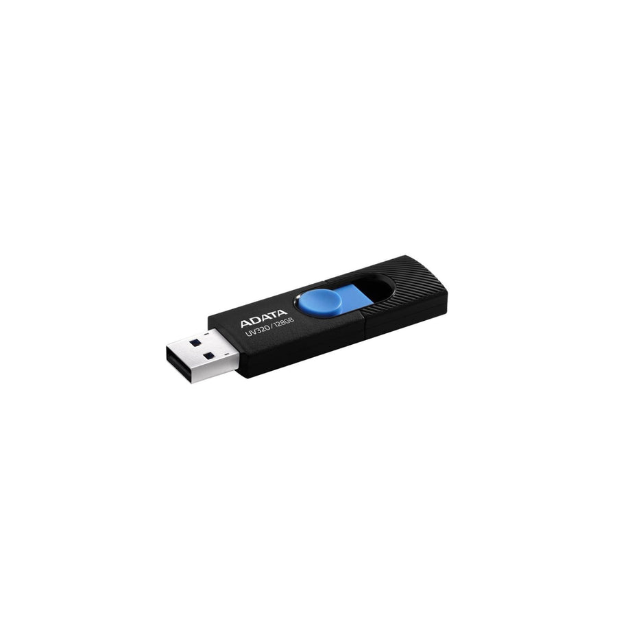 ADATA UV320 USB 3.2 / 128GB USB-A Flash Drive - Black / Blue - AUV320-128G-RBKBL-3.jpg