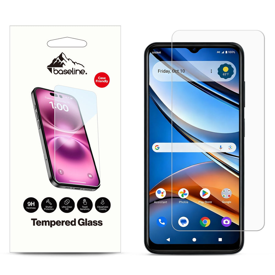 baseline Tempered Glass Screen Protector (2.5D) for Cricket Icon 2026 / AT&T Propel 3 5G - Clear