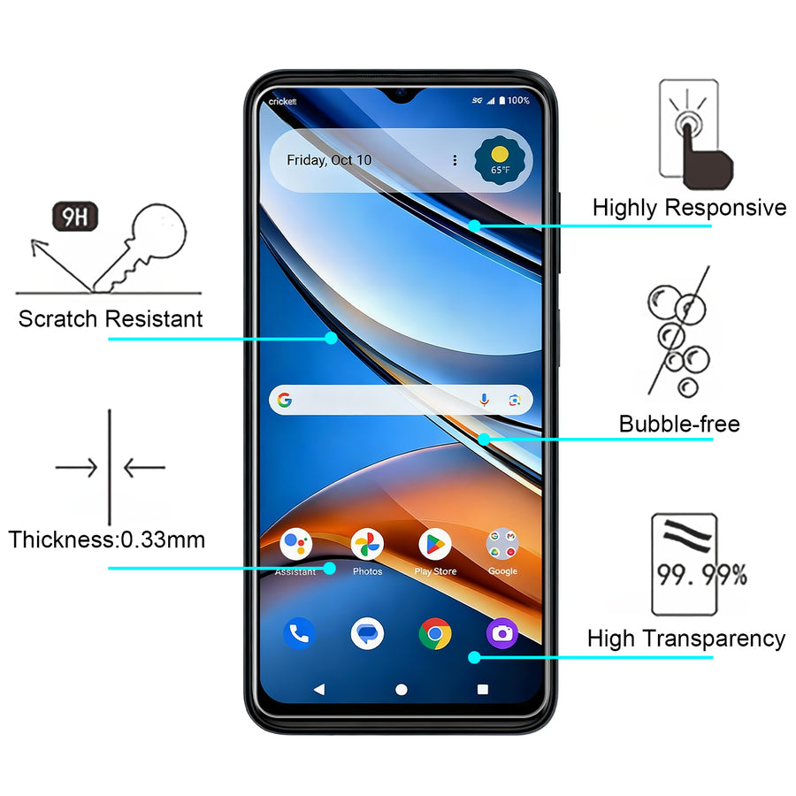 baseline Tempered Glass Screen Protector (2.5D) for Cricket Icon 2026 / AT&T Propel 3 5G - Clear - BCICON26SC90-4.jpg