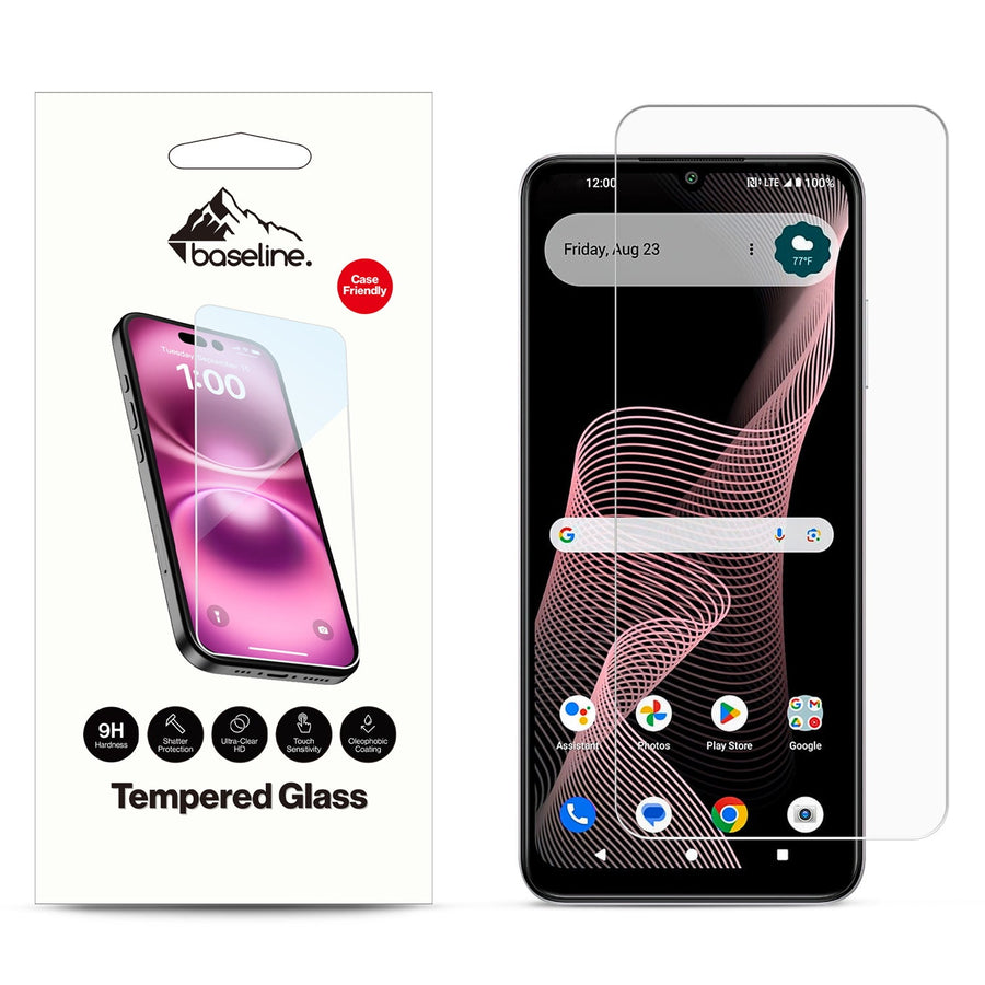 baseline Tempered Glass Screen Protector (2.5D) for Cricket Icon Plus 2026/At&t Verge 2  - Clear