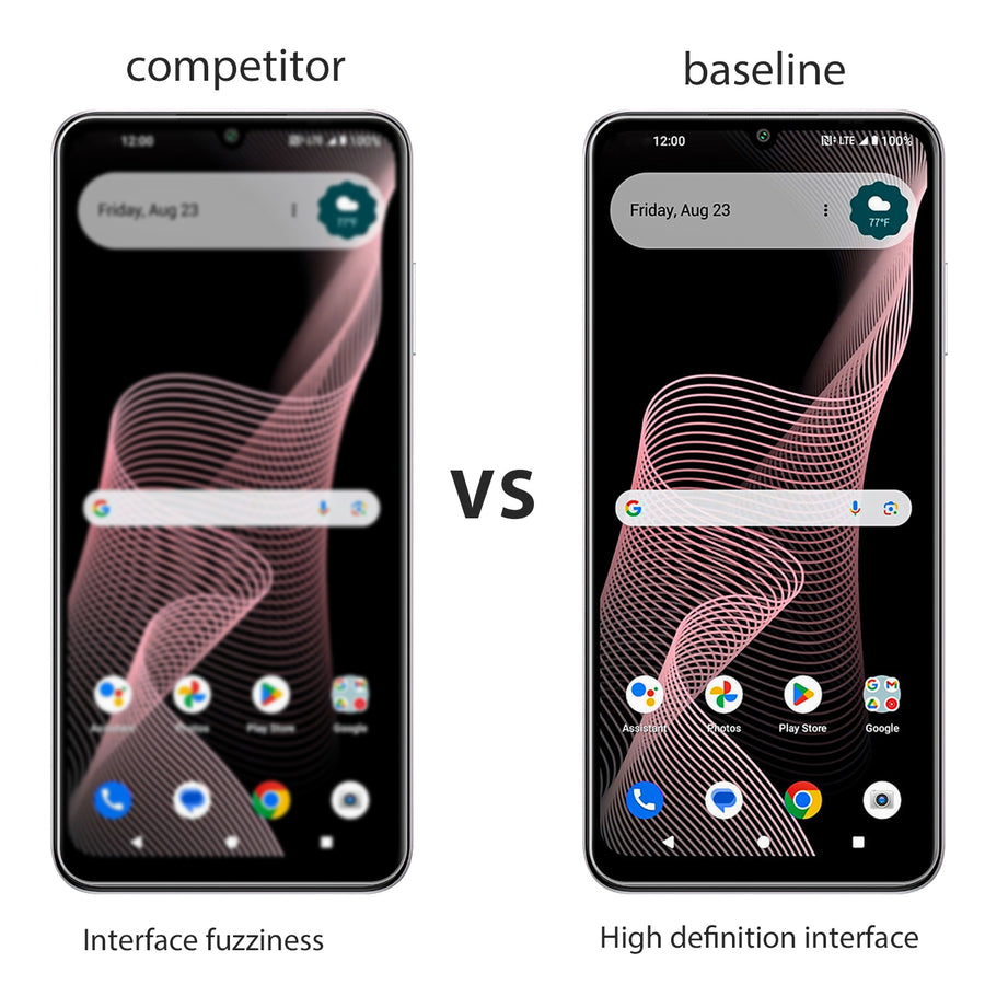 baseline Tempered Glass Screen Protector (2.5D) for Cricket Icon Plus 2026/At&t Verge 2  - Clear - BCICON7SC90-5.jpg