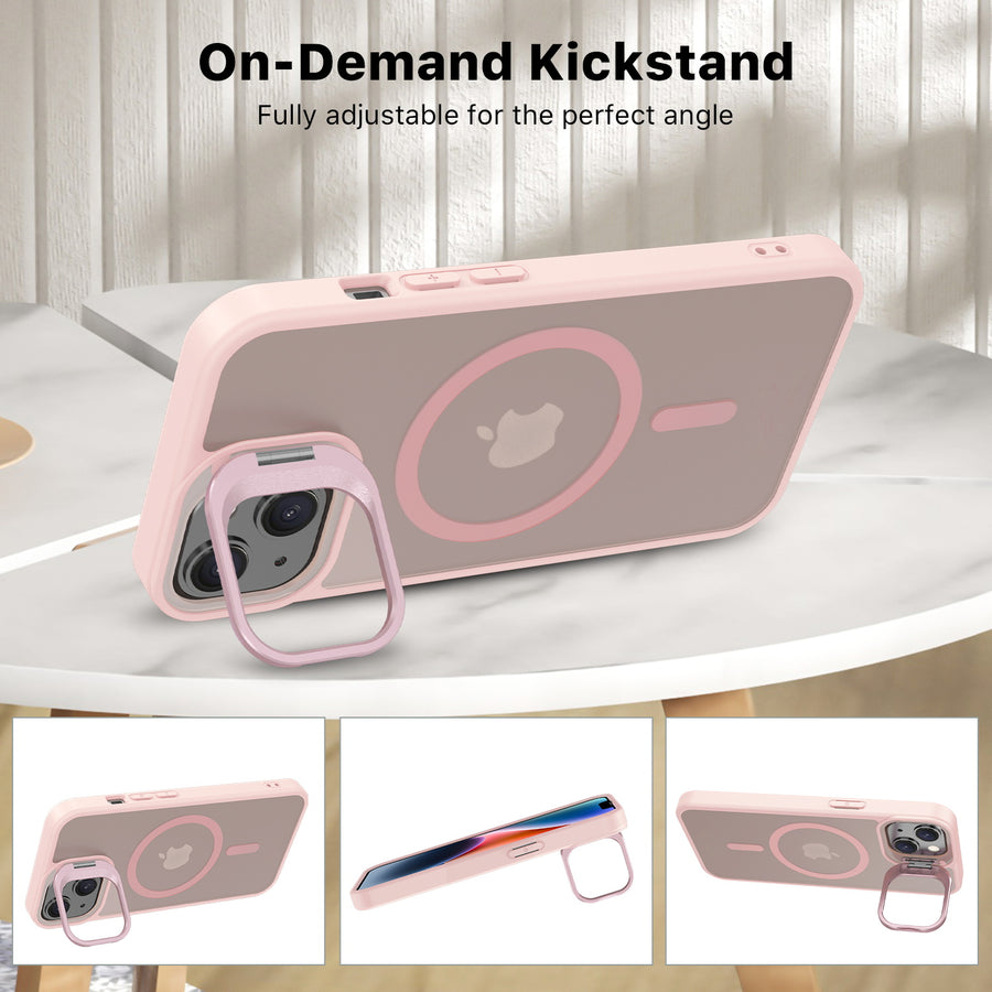 baseline InFrame MagSafe Case with Kickstand for Apple iPhone 17e / 16e / 14 / 13 - Pink - BIP13CSFGMS212-6.jpg