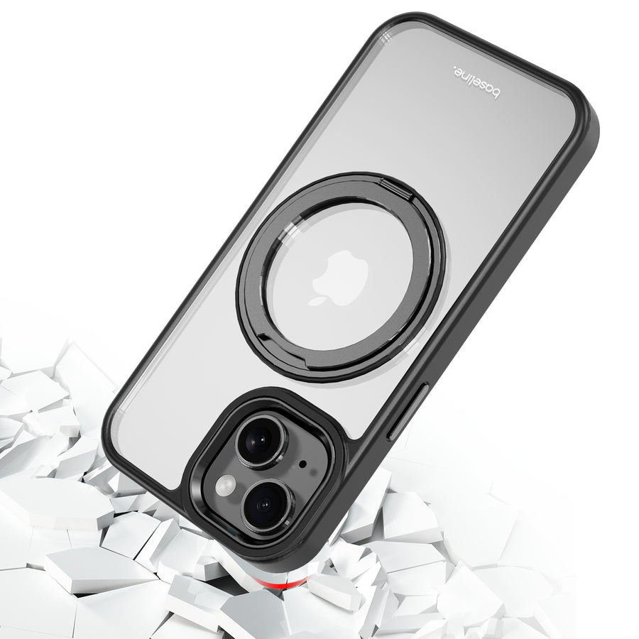 baseline RingRound 360° Kickstand Case w/ MagSafe for Apple iPhone 17e / 16e / 14 / 13 - Black - BIP13CSFGMS331-5.jpg