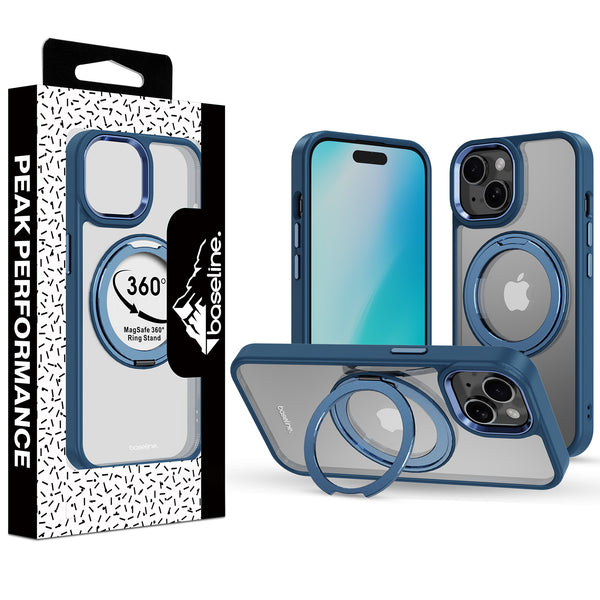 baseline RingRound 360° Kickstand Case w/ MagSafe for Apple iPhone 17e / 16e / 14 / 13 - Blue - BIP13CSFGMS332-1.jpg