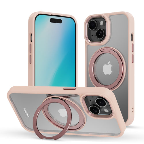 baseline RingRound 360° Kickstand Case w/ MagSafe for Apple iPhone 17e / 16e / 14 / 13 - Pink - BIP13CSFGMS333-2.jpg