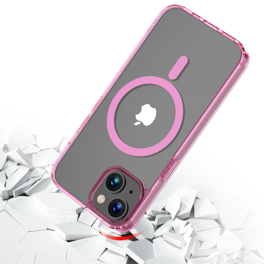 baseline Clear Series MagSafe Case for Apple iPhone 17e / 16e / 14 / 13 - Pink - BIP13CSFSST222-6.jpg