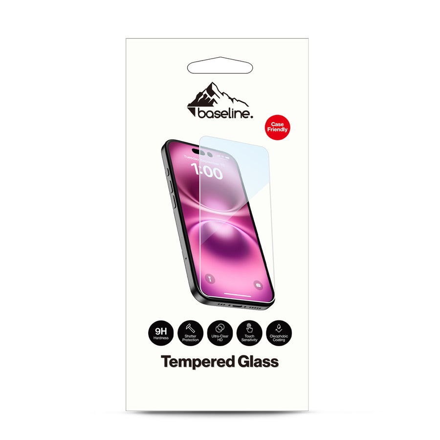 baseline Tempered Glass Screen Protector (2.5D) for Apple iPhone 17e / 16e / 14 / 13 - Clear - BIP13PSC90-8.jpg