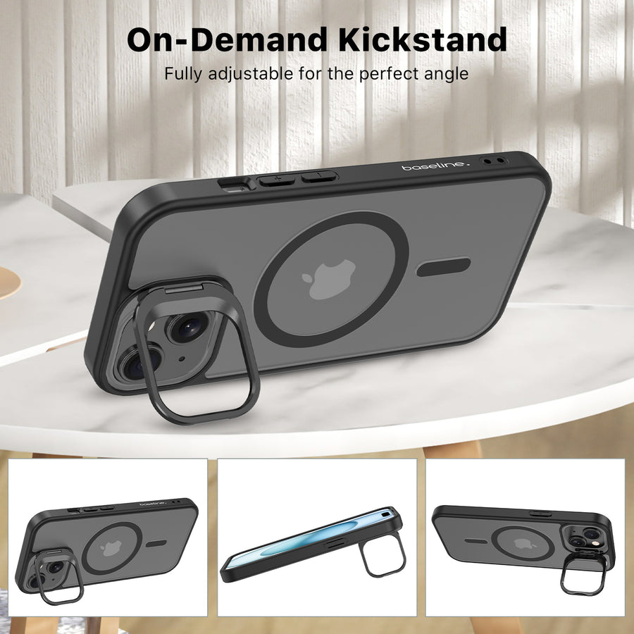 baseline InFrame MagSafe Case with Kickstand for Apple iPhone 15 - Black - BIP15CSFGMS211-6.jpg