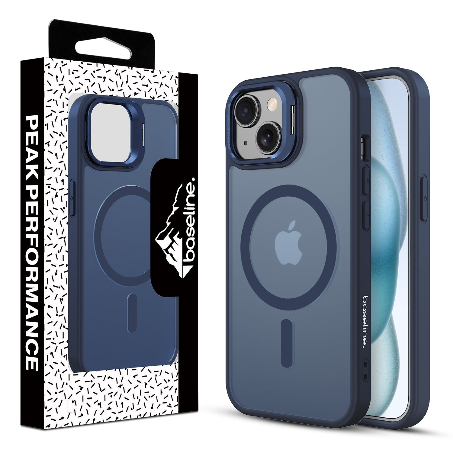 baseline InFrame MagSafe Case with Kickstand for Apple iPhone 15 - Cobalt