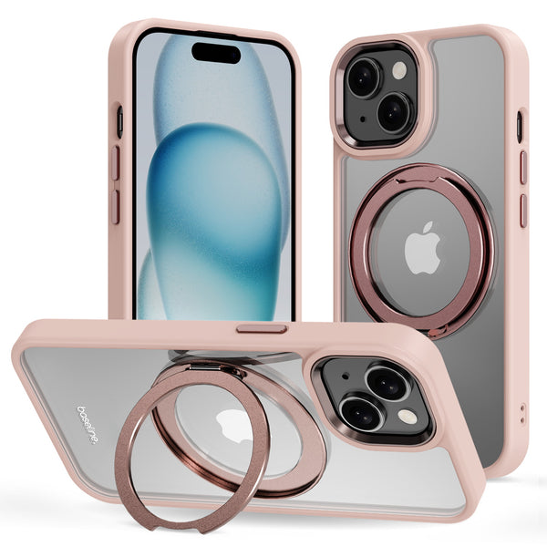 baseline RingRound 360° Kickstand Case w/ MagSafe for Apple iPhone 15 - Pink - BIP15CSFGMS333-2.jpg