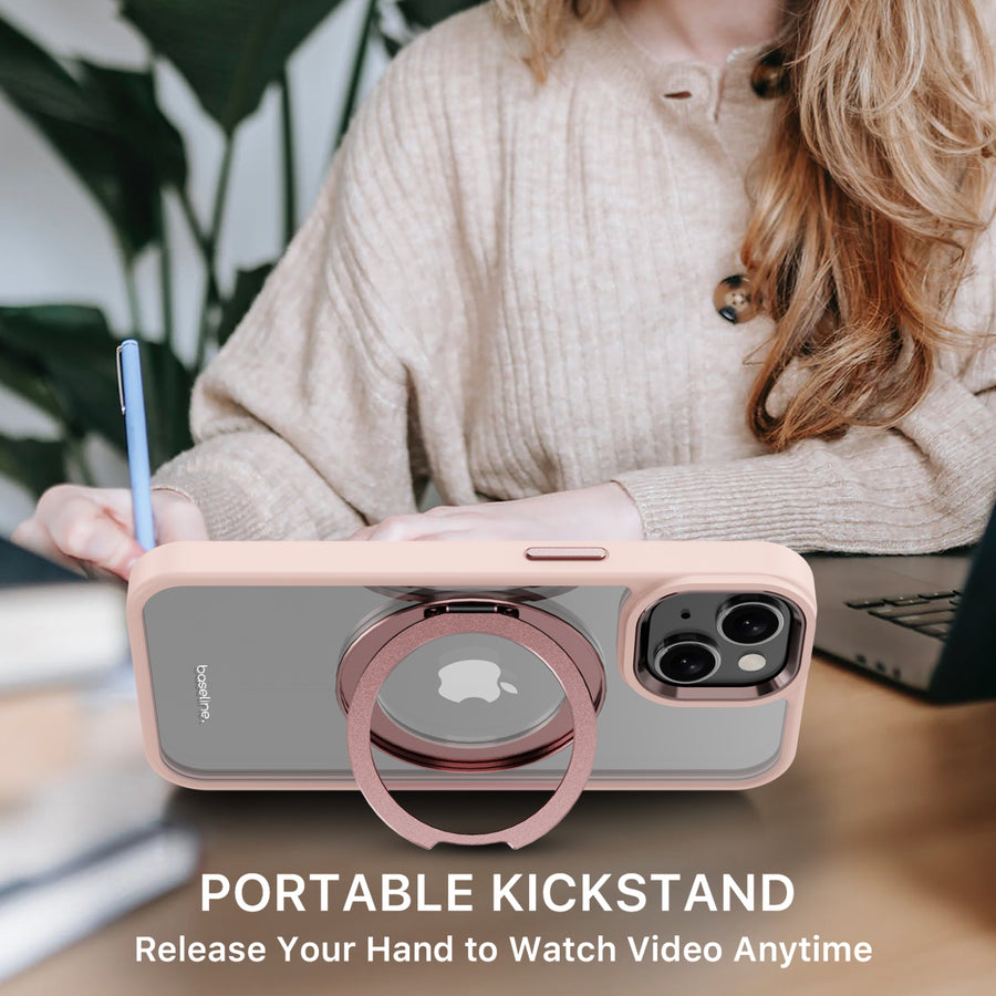 baseline RingRound 360° Kickstand Case w/ MagSafe for Apple iPhone 15 - Pink - BIP15CSFGMS333-6.jpg