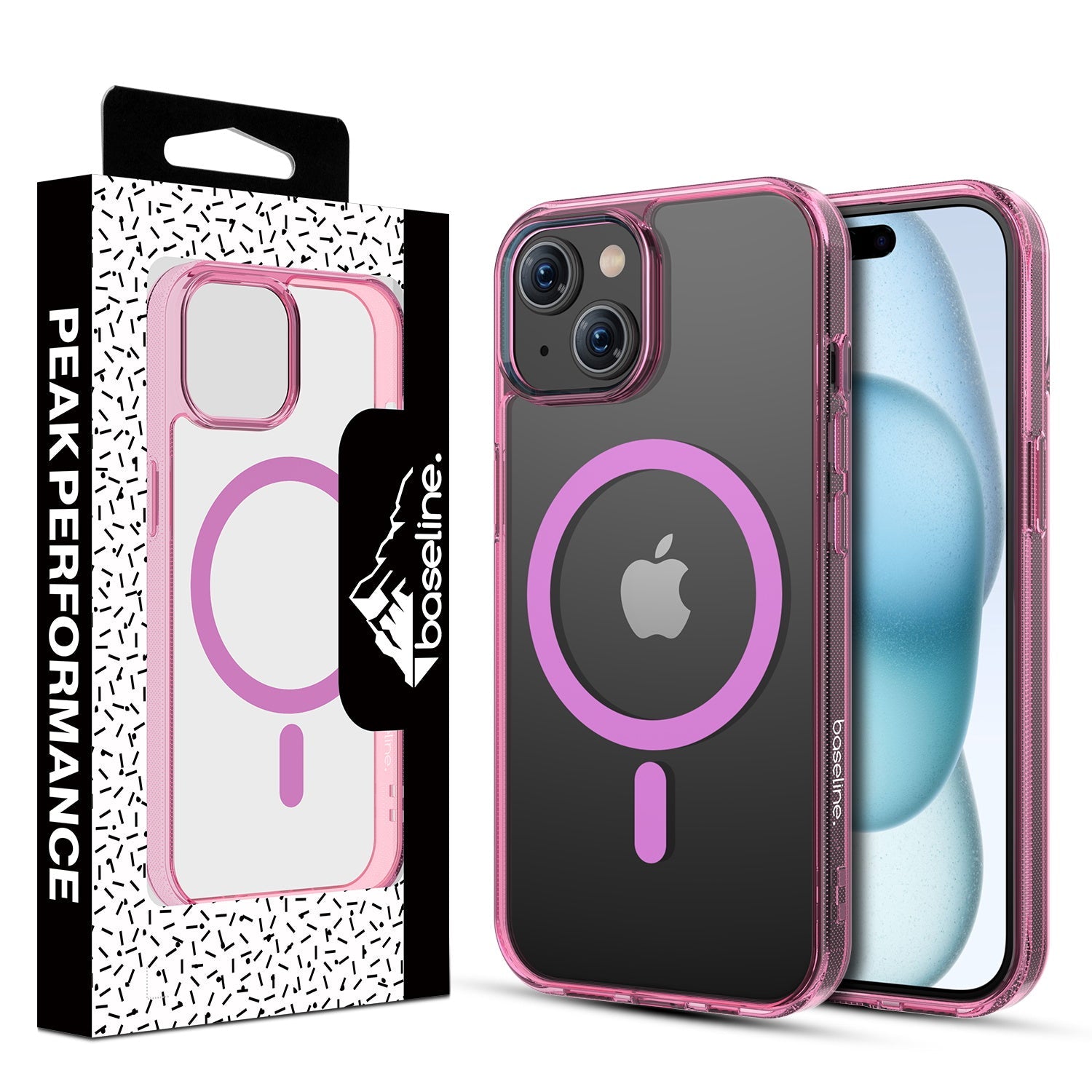 baseline Clear Series MagSafe Case for Apple iPhone 15 - Pink