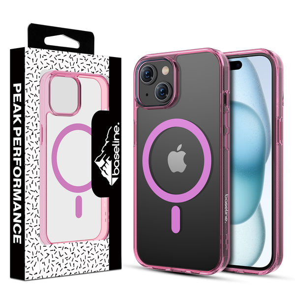 baseline Clear Series MagSafe Case for Apple iPhone 15 - Pink - BIP15CSFSST222-1.jpg