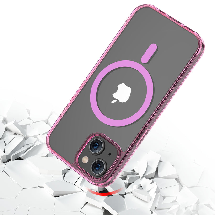 baseline Clear Series MagSafe Case for Apple iPhone 15 - Pink - BIP15CSFSST222-6.jpg