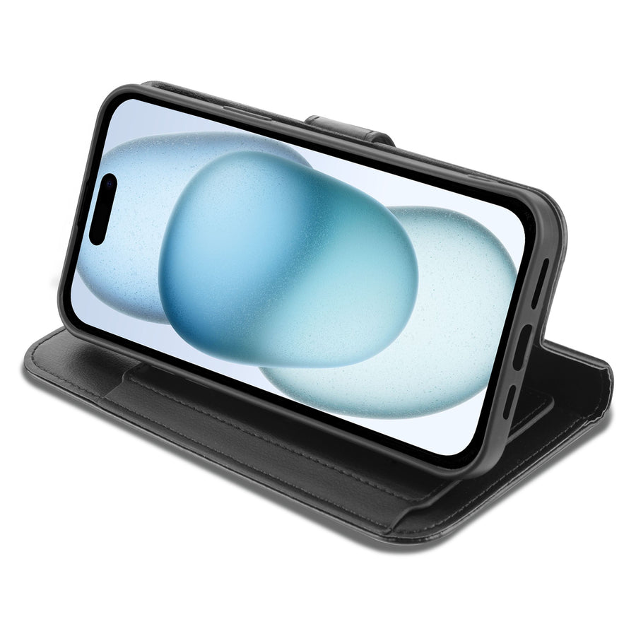 baseline MyJacket Wallet Xtra Series for Apple iPhone 15 - Black / Black - BIP15PCMJG031-4.jpg