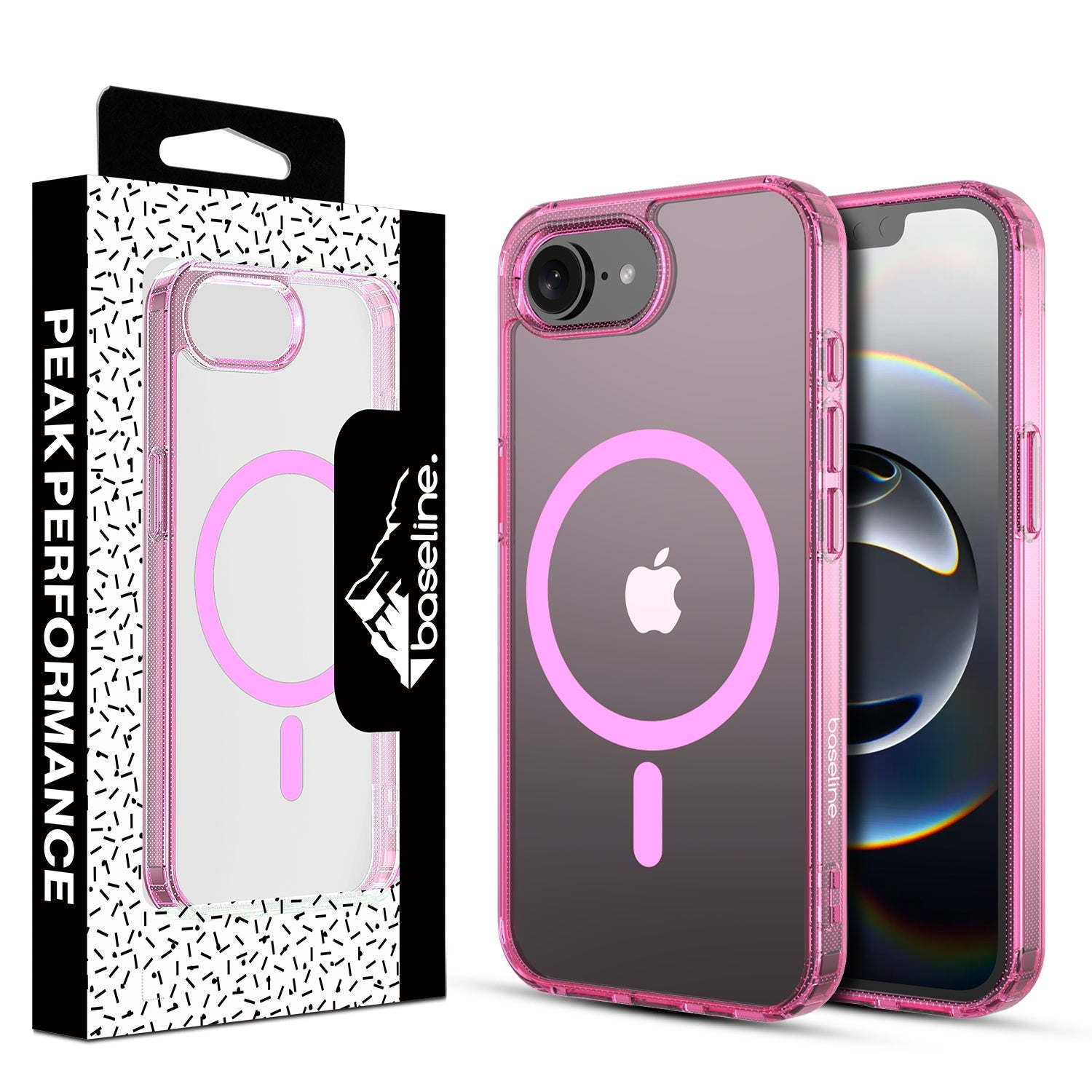 baseline Clear Series MagSafe Case for Apple iPhone 17e / 16e - Pink