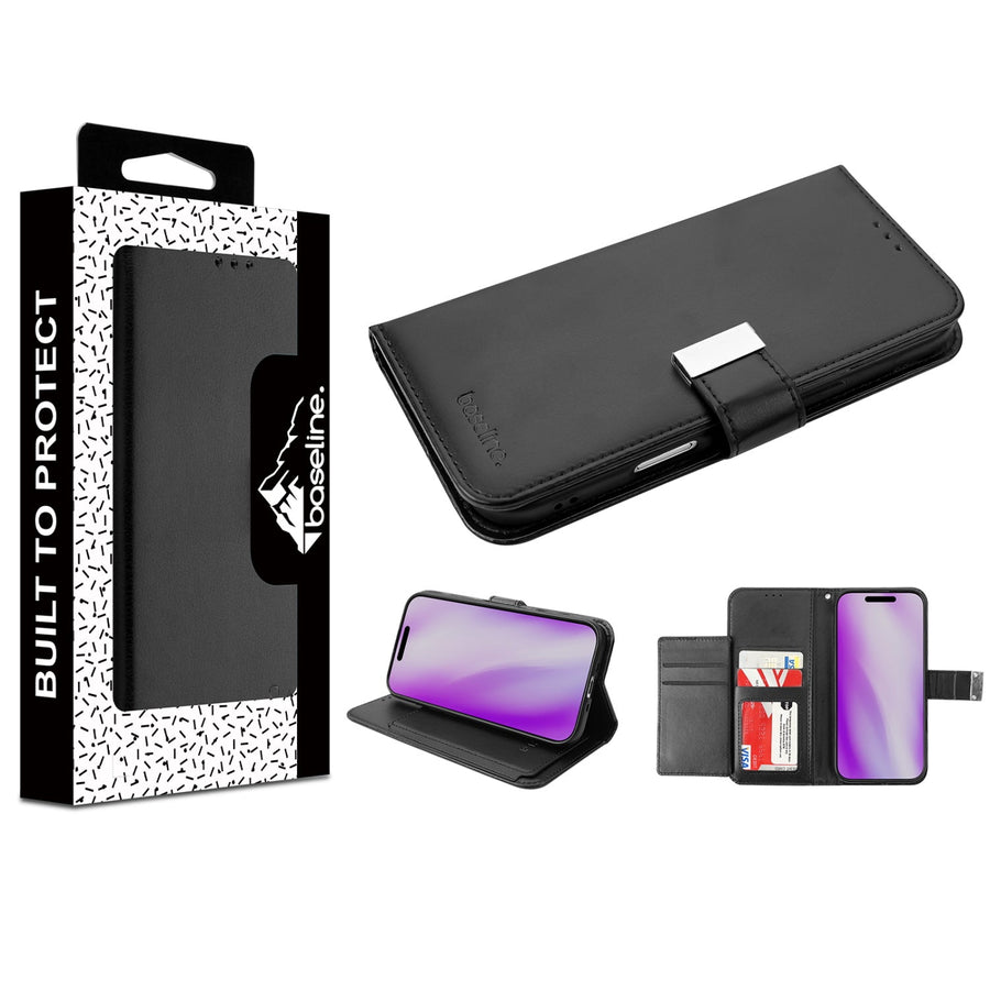 baseline Wallet Folio Case for Apple iPhone Air - Black / Black