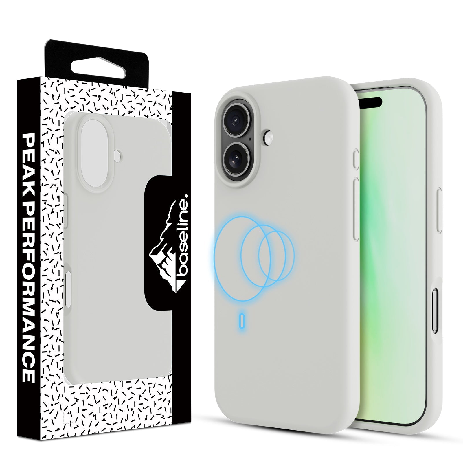 baseline Essence Series Silicone MagSafe Case for Apple iPhone 17 - Pebble White
