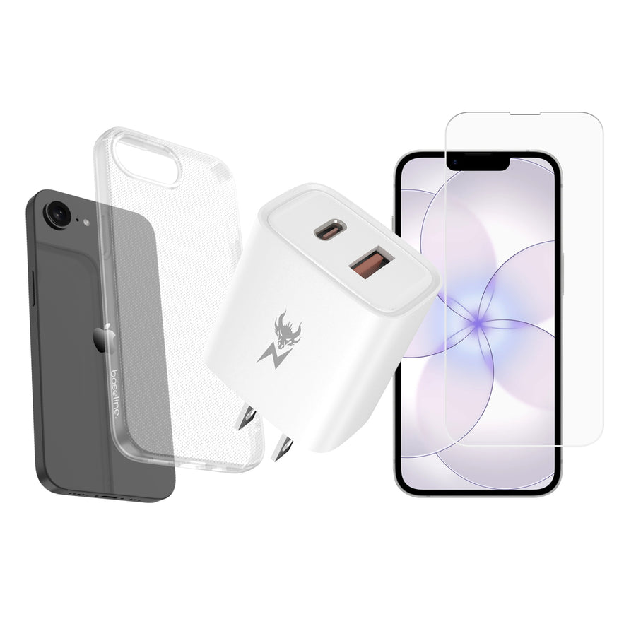 Essentials Bundle 3-in-1 Starter Kit for iPhone 17e / iPhone 16e – Clear - BIP17E3IN1KIT001.JPG