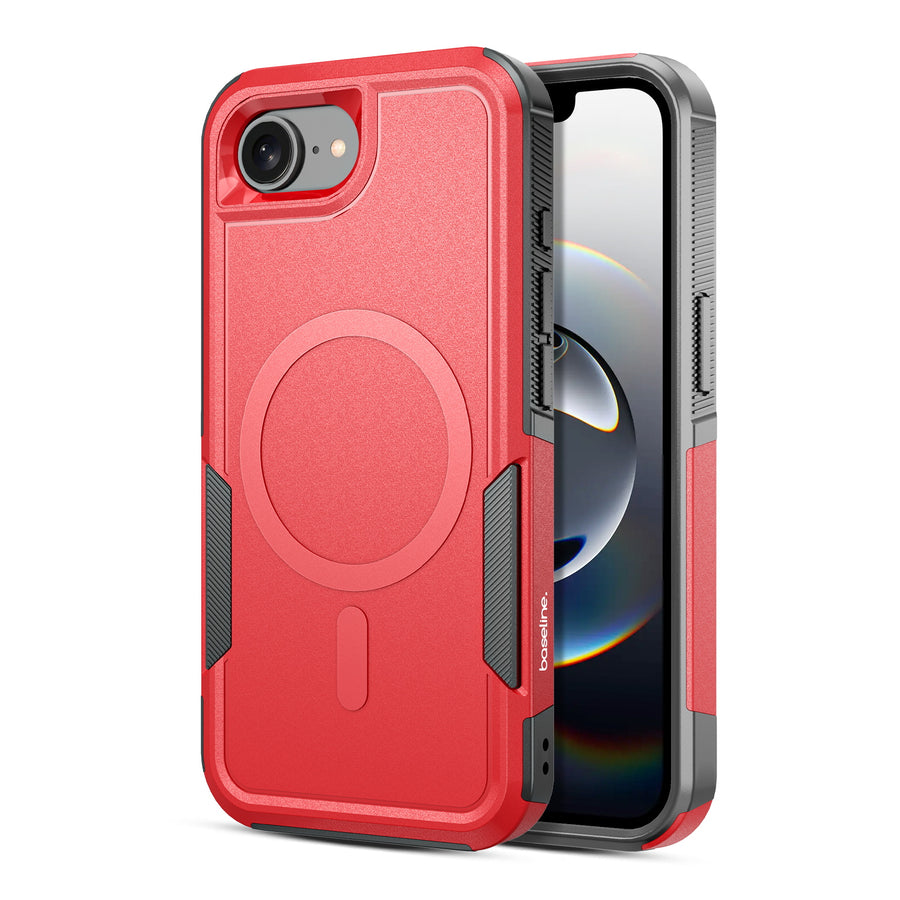 baseline Fortress Series MagSafe Case for Apple iPhone 17e / 16e - Red - BIP17ECSRSKMS302-2.JPG
