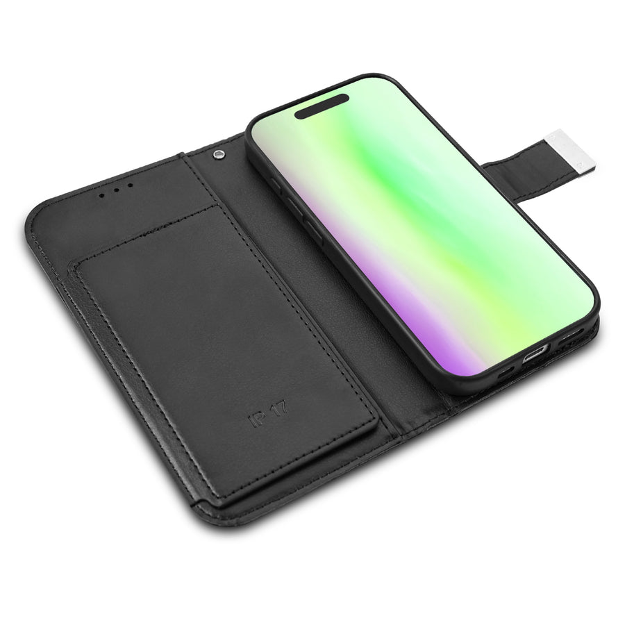 baseline Wallet Folio Case for Apple iPhone 17 - Black / Black - BIP17PCMJG031-5.jpg