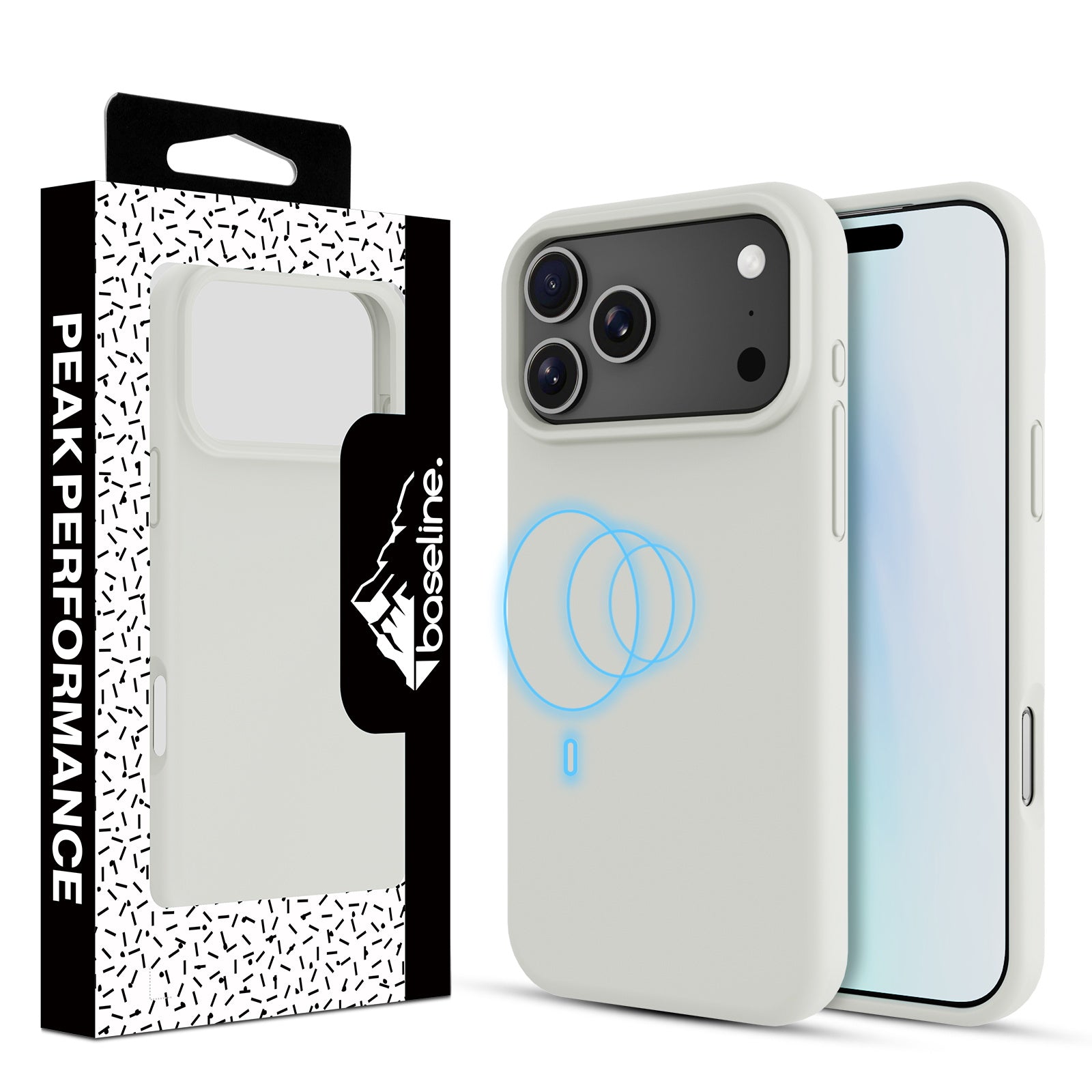 baseline Essence Series Silicone MagSafe Case for Apple iPhone 17 Pro - Pebble White