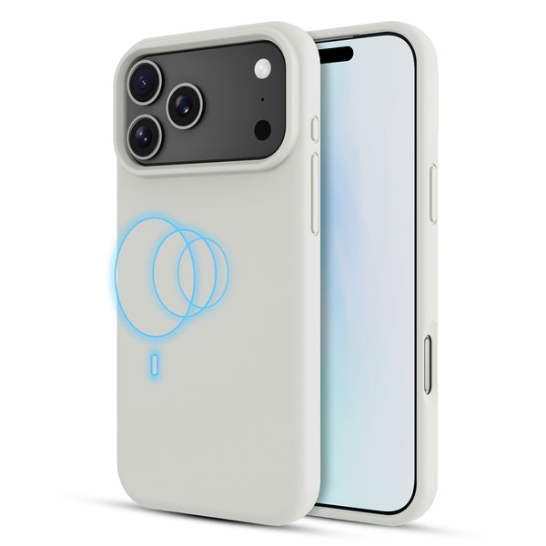baseline Essence Series Silicone MagSafe Case for Apple iPhone 17 Pro - Pebble White - BIP17PCSLSM602-2.jpg