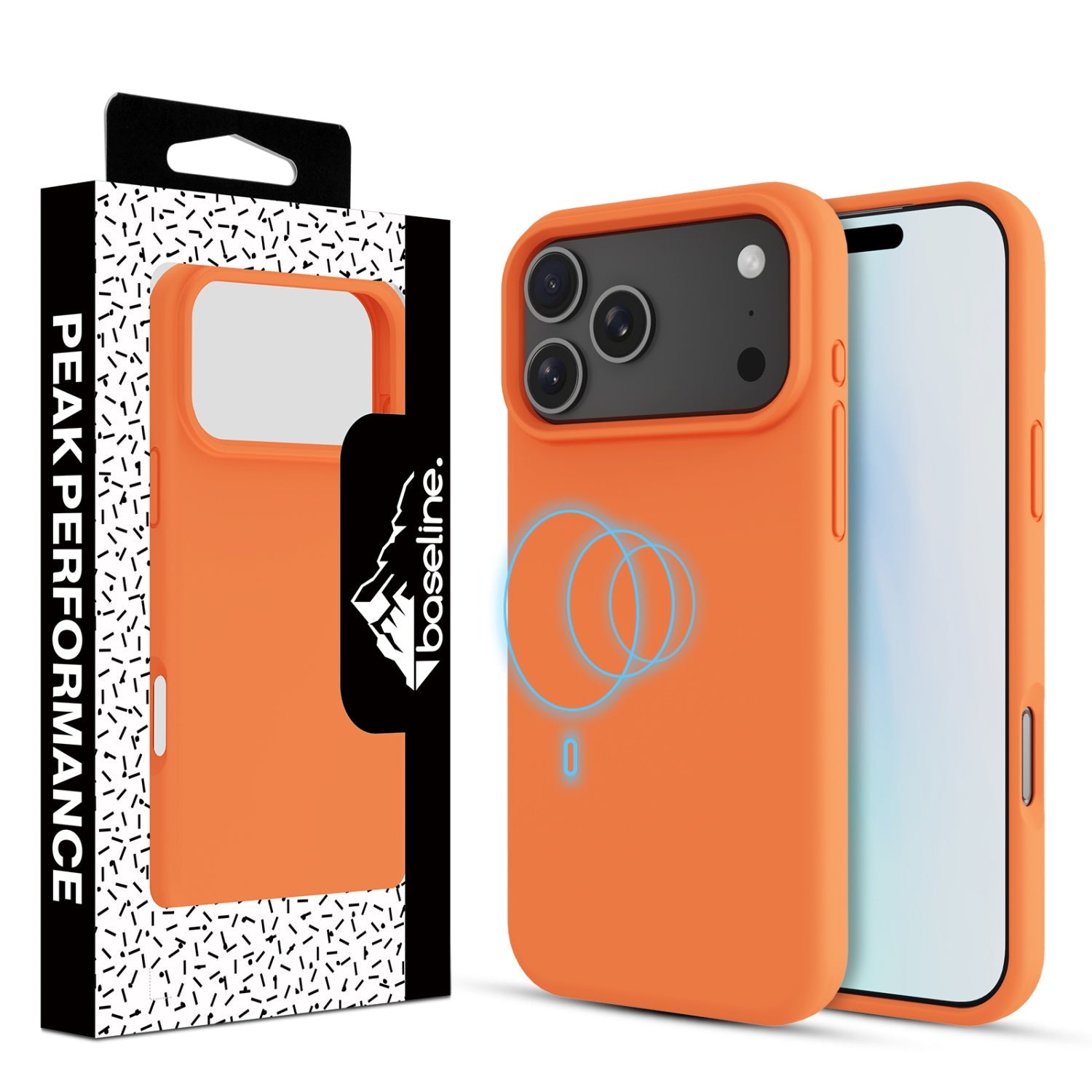 baseline Essence Series Silicone MagSafe Case for Apple iPhone 17 Pro - Orange