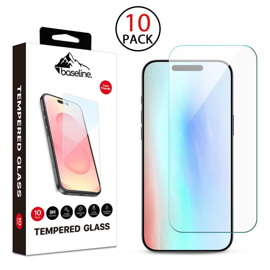 baseline Tempered Glass Screen Protector (2.5D) (10-pack)for Apple iPhone 17 Pro for Apple iPhone 17 Pro - Clear