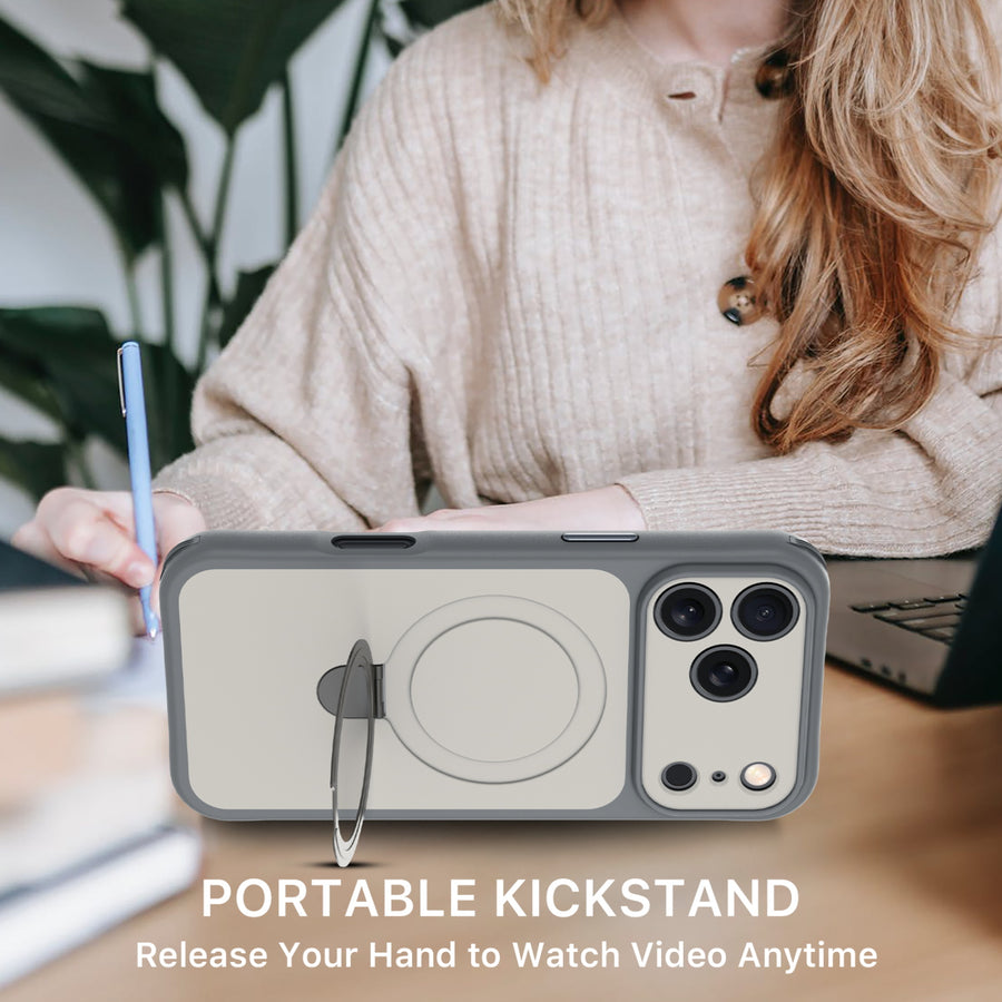 baseline TouchTone Series Kickstand Ring MagSafe Case for Apple iPhone 18 Pro / 17 Pro - Grey - BIP18PCSTOTS002-7.JPG