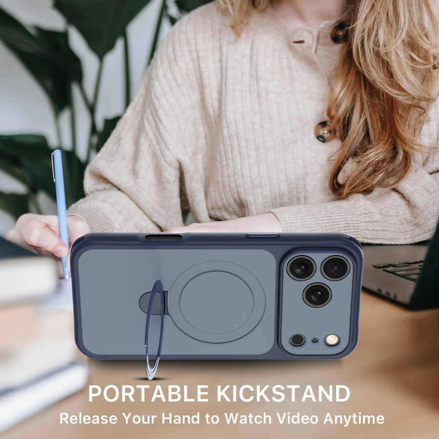 baseline TouchTone Series Kickstand Ring MagSafe Case for Apple iPhone 18 Pro / 17 Pro - Blue - BIP18PCSTOTS003-7.JPG