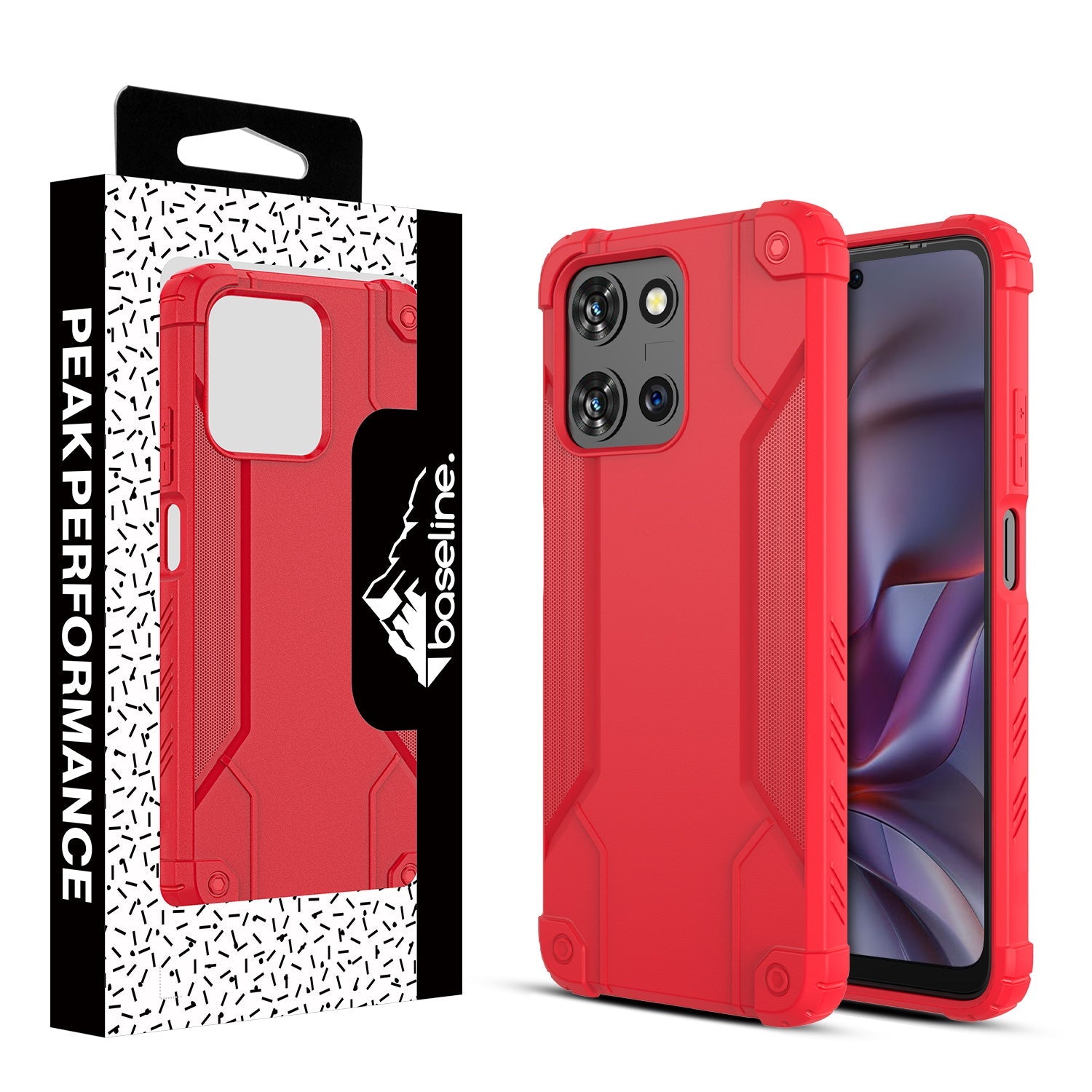 baseline Tactile Series  Case for Motorola Moto G 5G (2025) - Red