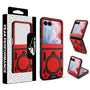 baseline Anti-Drop Hybrid Protector Case (with Ring Stand) for Motorola razr razr (2024) / razr (2025) / razr (2026) - Red / Black