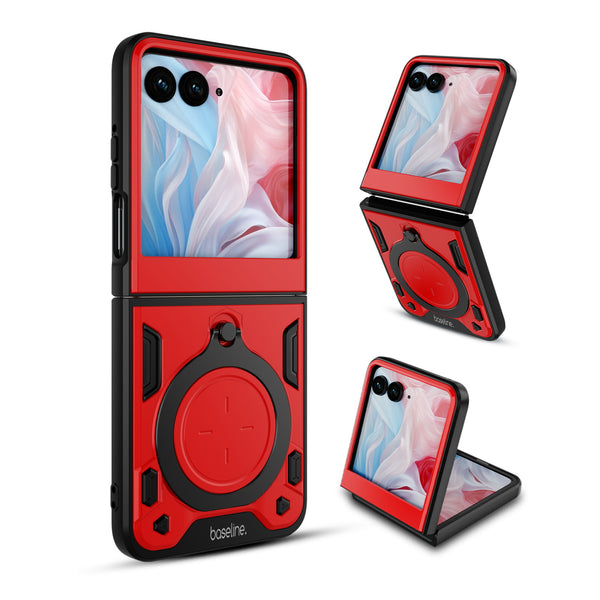 baseline Anti-Drop Hybrid Protector Case (with Ring Stand) for Motorola razr razr (2024) / razr (2025) / razr (2026) - Red / Black - BMRAZR5CSFSSS673-2.jpg