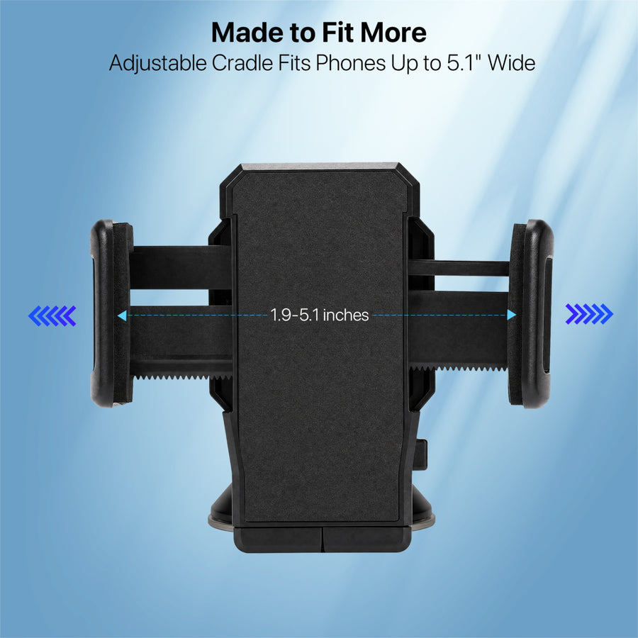 baseline 3-Way Car Mount Phone Holder for Dashboard, Windshield & Air Vent - Black - BOTHHOMEHOD51WP-6.JPG