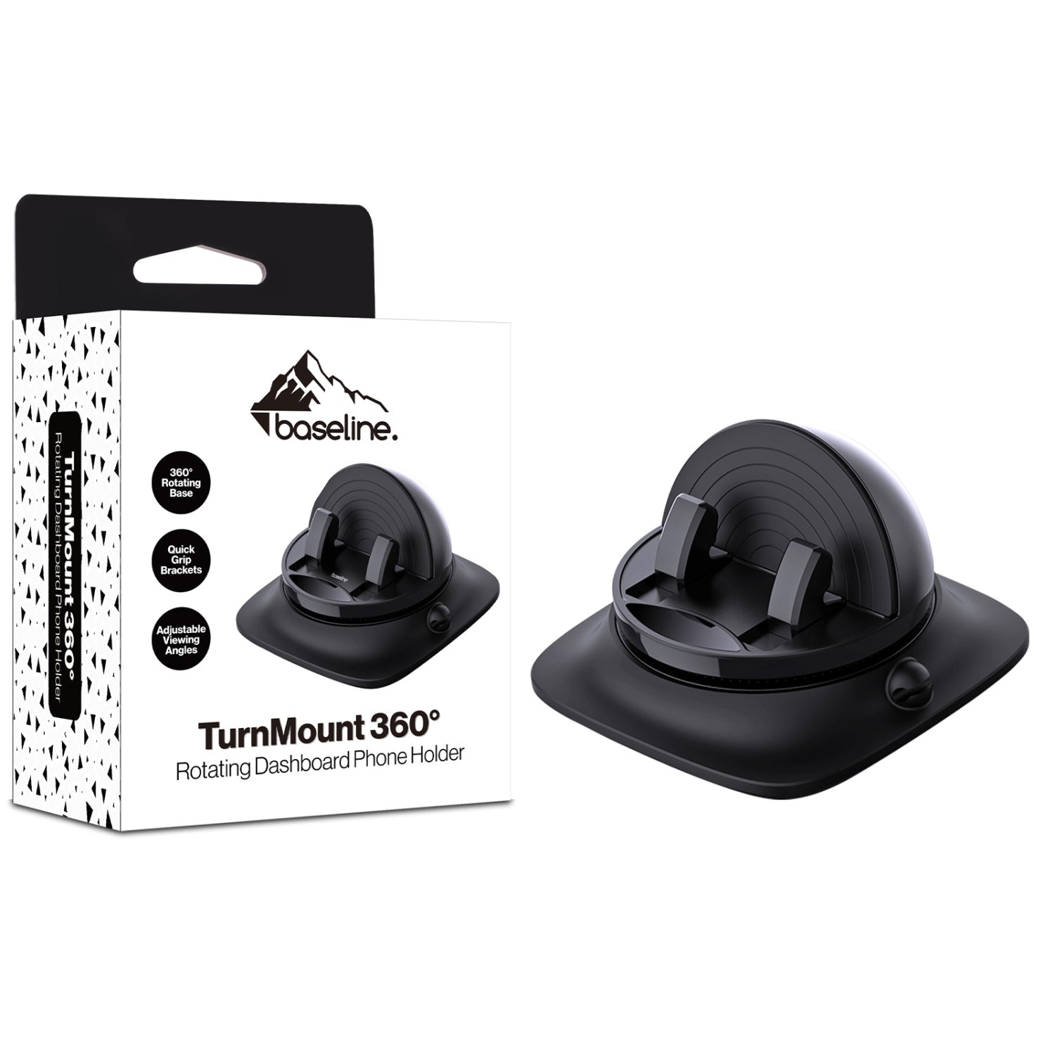 baseline TurnMount 360° Rotating Dashboard Phone Holder - Black