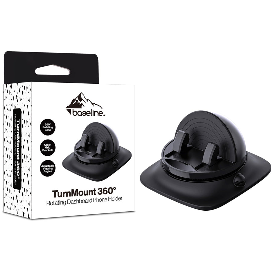 baseline TurnMount 360° Rotating Dashboard Phone Holder - Black