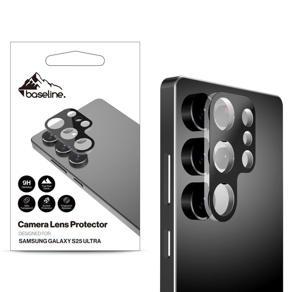 baseline Tempered Glass Lens Protector for Samsung Galaxy S25 Ultra - Black - BSS25USCLE80-1.jpg
