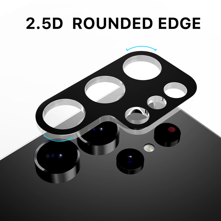baseline Tempered Glass Lens Protector for Samsung Galaxy S25 Ultra - Black - BSS25USCLE80-5.jpg