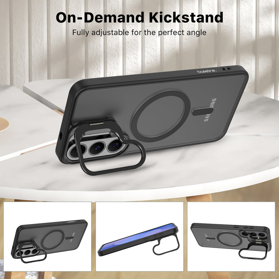 baseline InFrame MagSafe Case with Kickstand for Samsung Galaxy S26 Fan Edition - Black - BSS26FECSFGMS211-6.JPG