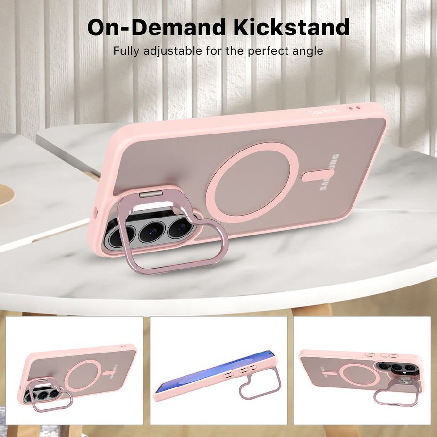 baseline InFrame MagSafe Case with Kickstand for Samsung Galaxy S26 Fan Edition - Pink - BSS26FECSFGMS212-6.JPG