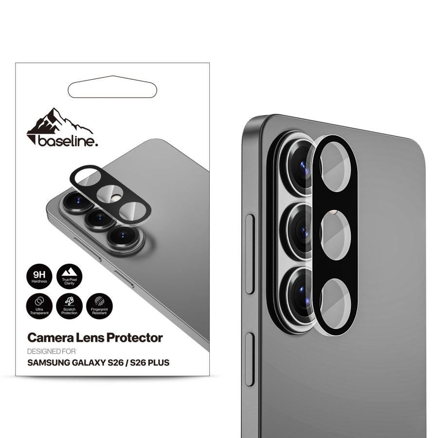 baseline Tempered Glass Lens Protector for Samsung Galaxy S26 / Galaxy S26 Plus - Black
