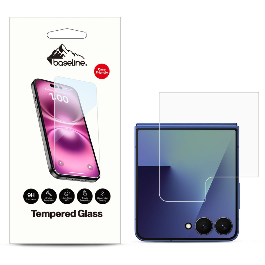 baseline Tempered Glass Screen Protector (2.5D) for Samsung Galaxy Z Flip7 - Clear