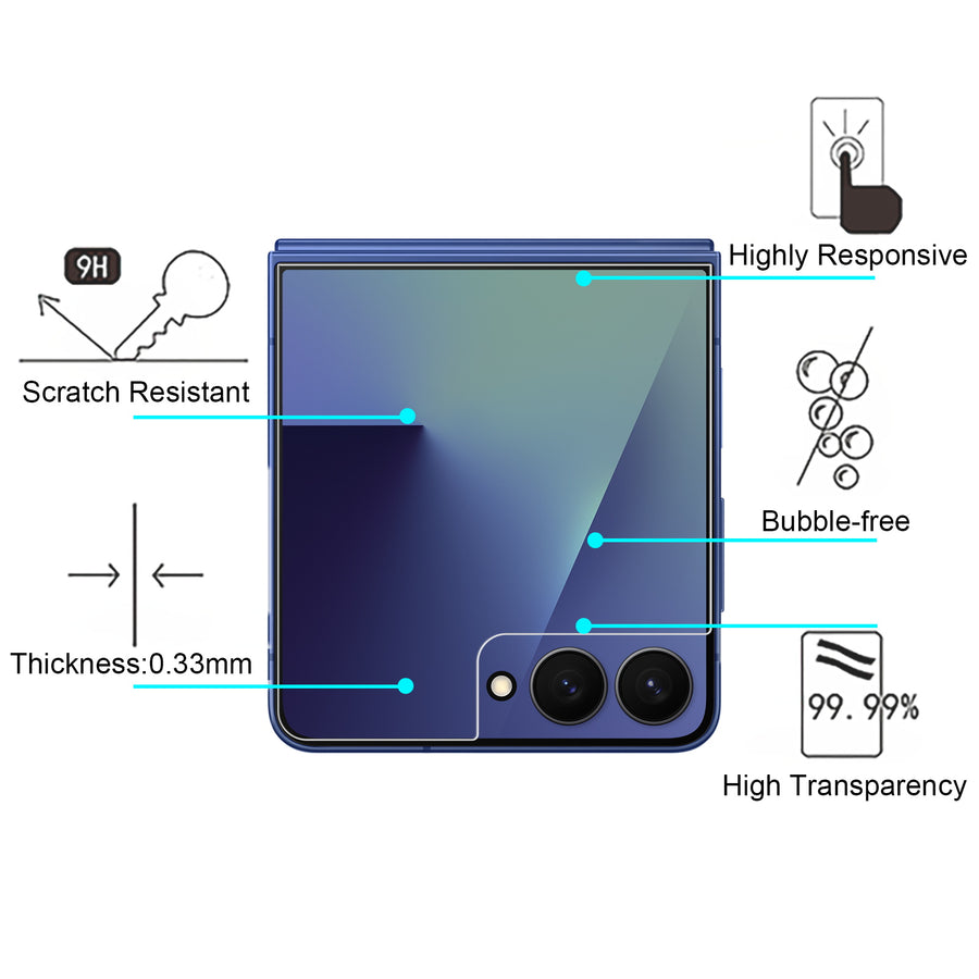 baseline Tempered Glass Screen Protector (2.5D) for Samsung Galaxy Z Flip7 - Clear - BSZFP7SC90-4.jpg