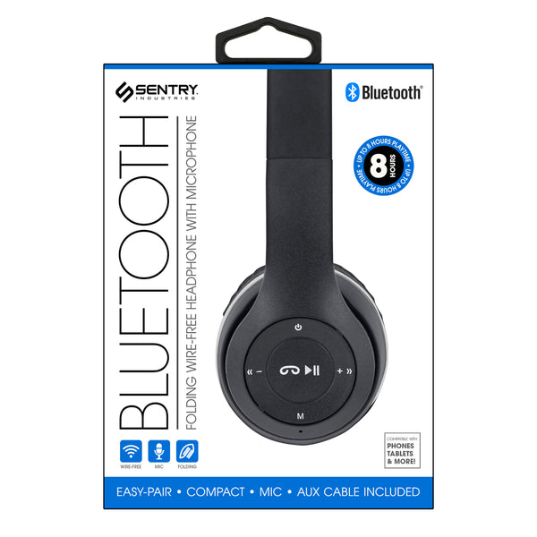 Sentry Bluetooth Headphones - BLACK - BT180-2.jpg